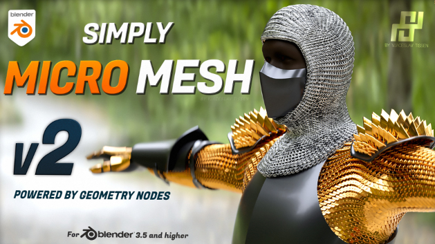 布的Blender插件-快速创建网格模型生成插件 Simply Micro Mesh 更新v2.1新 2.93-cg男孩