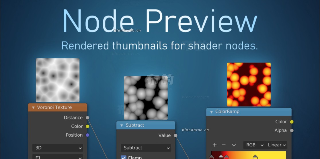 blender 插件分享Node Preview v1.16-cg男孩