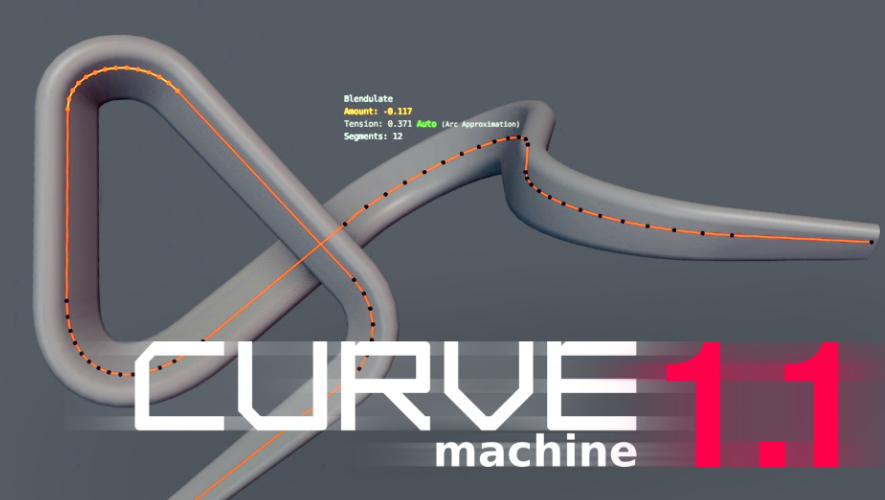 CURVEmachine 1.2.1 曲线编辑灵活非破坏性工具混合器blender插件 布的 更新1.3.0-cg男孩